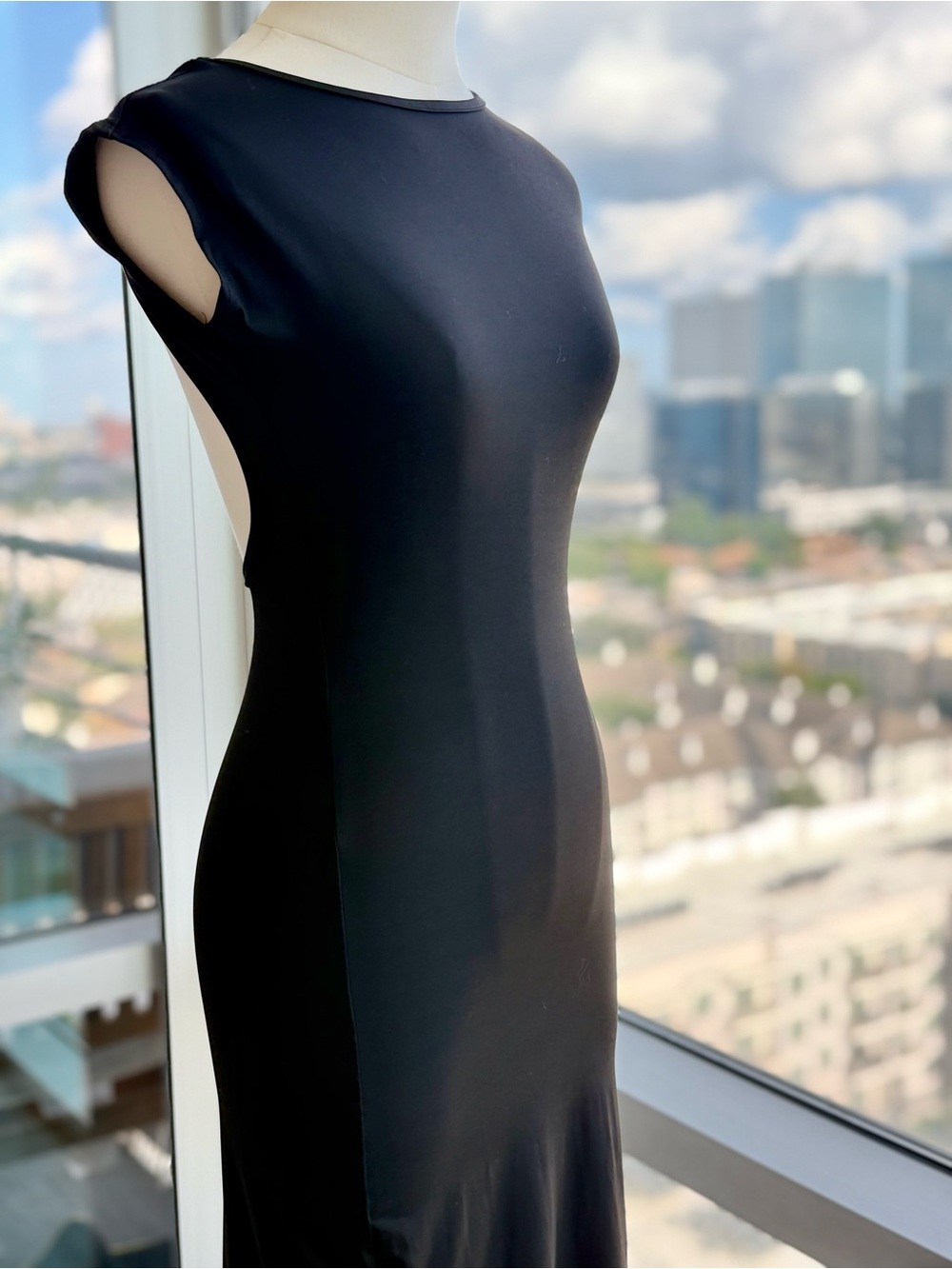 NWT Micas Black Backless Sleeveless Maxi Dress Small